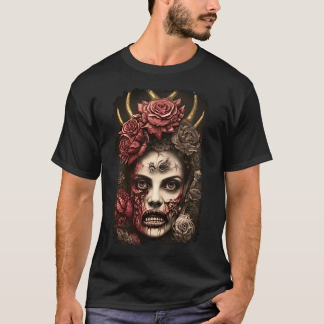 Zombie Babe 02 T Shirt (Framsida)