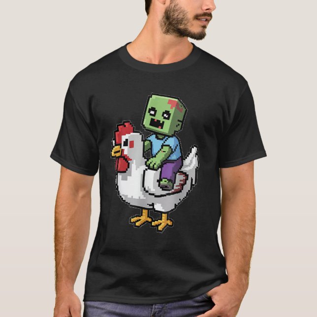 Zombie Baby Chicken Rodeo T Shirt (Framsida)