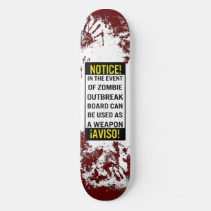 Zombie Basher Old School Skateboard Bräda 18 Cm