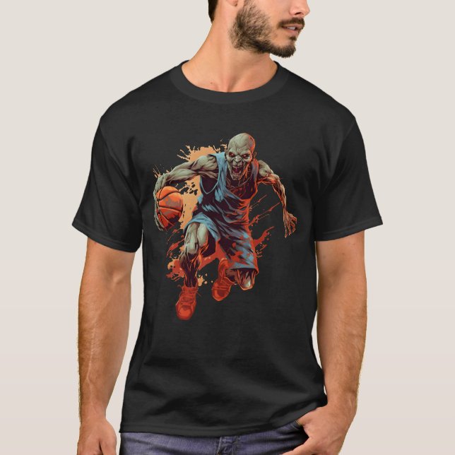 Zombie Basket, Slammande med zombies T Shirt (Framsida)