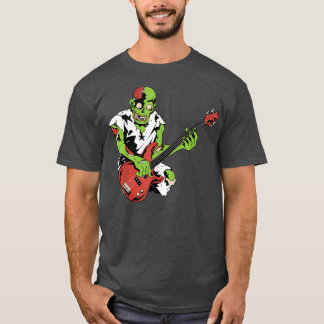 Zombie Bass Guitar Lazy Halloween Costume Music Mu T Shirt