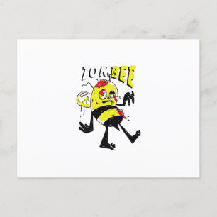 Zombie Bee Vykort