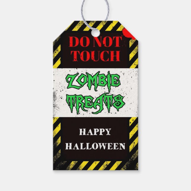 zombie behandlar halloween fest till förmån presentetikett (Framsidan)