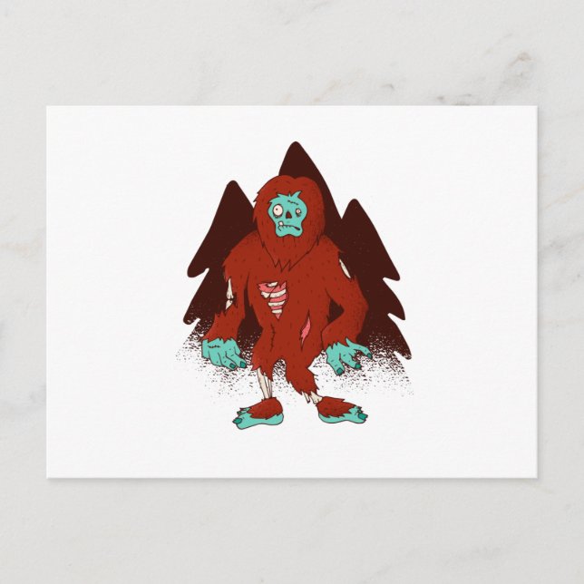 Zombie Bigfoot Vykort (Framsida)