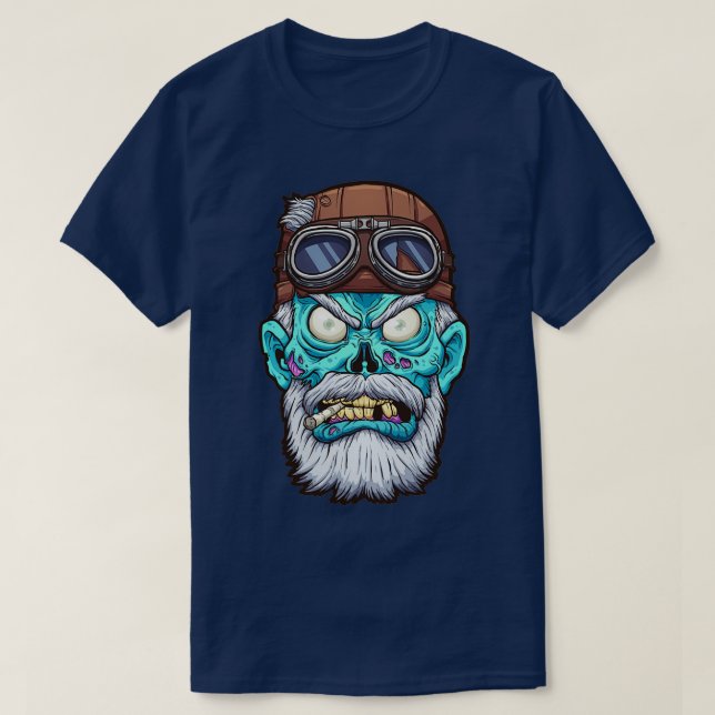 Zombie biker Classic TShirt T Shirt (Design framsida)