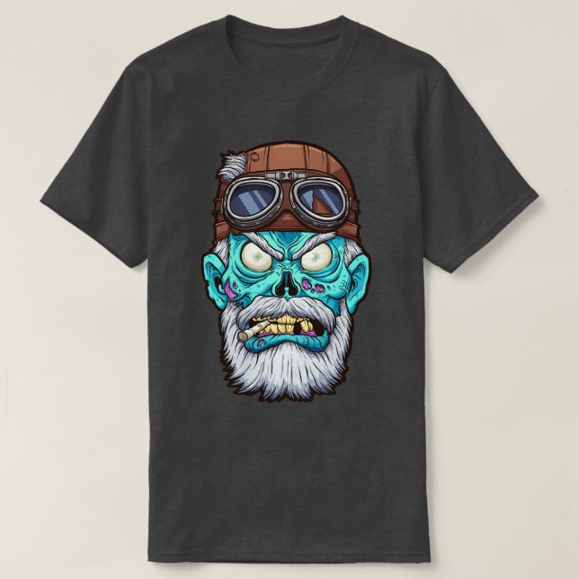 Zombie biker t shirt (Design framsida)