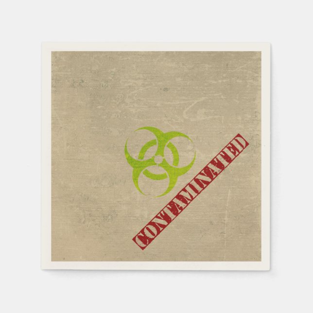 Zombie Biohazard Halloween fest Pappra Napkins Pappersservett (Framsidan)