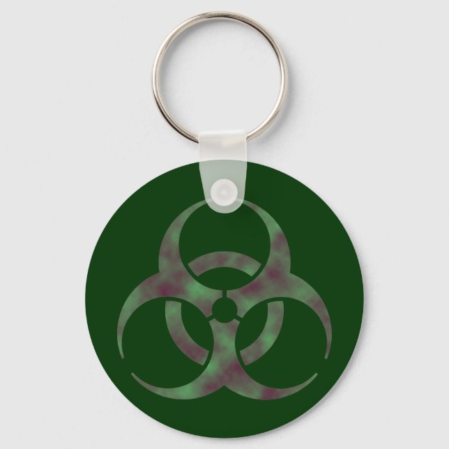 Zombie Biohazard Symbol Nyckelring (Framsida)