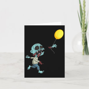 Zombie Birthday Balloon - Funny Cute Zombie Kids A Kort