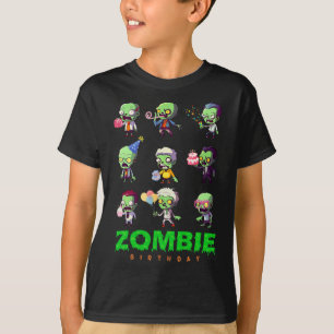 Zombie Birthday Squad Funny Halloween Party Boy Ki T Shirt
