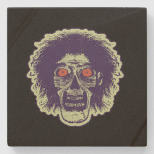 Zombie Black Orange Öga Stone Mint Grönt Stenunderlägg