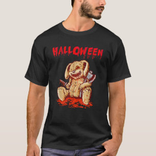 Zombie Bloody Halloween Creepy Rabbit Doll Carryin T Shirt