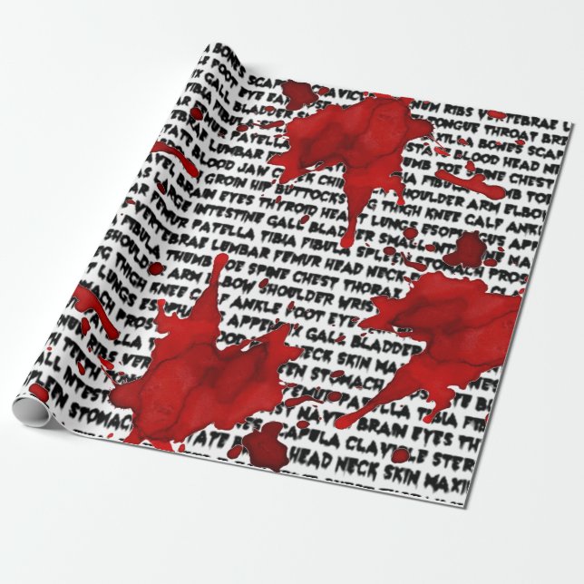 Zombie Body Part Bait with Blood Splatter Presentpapper (Utrullad)