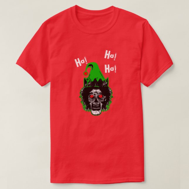Zombie - Böjd Hat Ho! Ho! Ho! T Shirt (Design framsida)