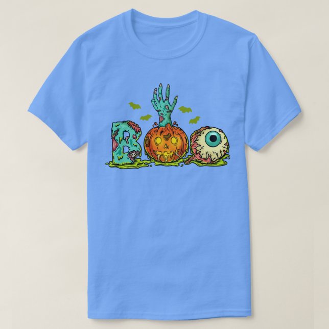 Zombie Boo Halloween T Shirt (Design framsida)