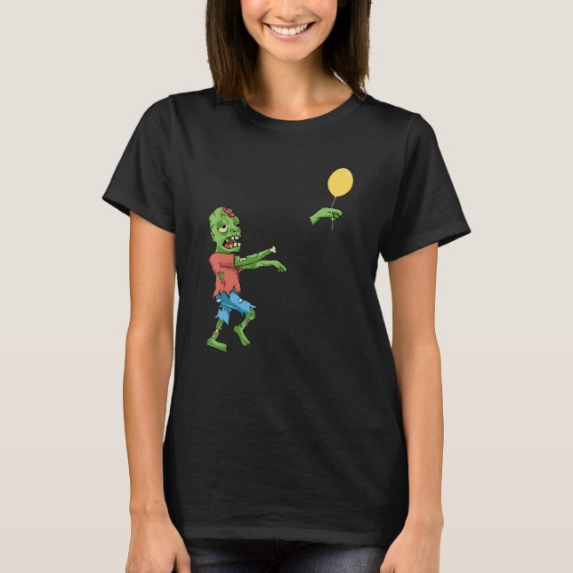Zombie Borttappad Hans Balloon T Shirt (Framsida)