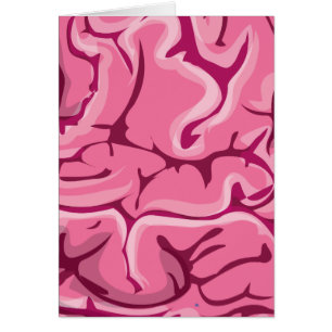 Zombie Brain Hälsningskort