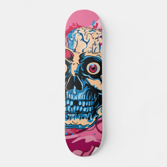 Zombie Brain Old School Skateboard Bräda 18 Cm (Framsida)