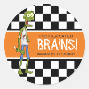 Zombie Brains ID213 Runt Klistermärke