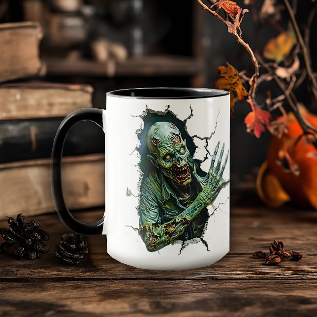 Zombie Breakthrough - Creepy Horror Coffee Mugg (Skapare uppladdad)