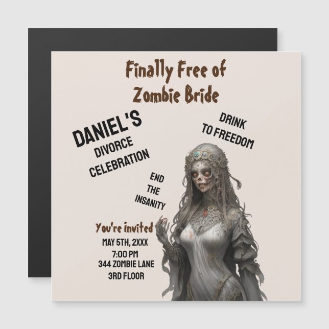 Zombie Bride Divorce Party Investigation Freedom R (Fram/baksida)
