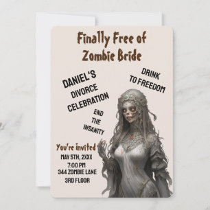 Zombie Bride Divorce Party Investigation Freedom R Inbjudningar