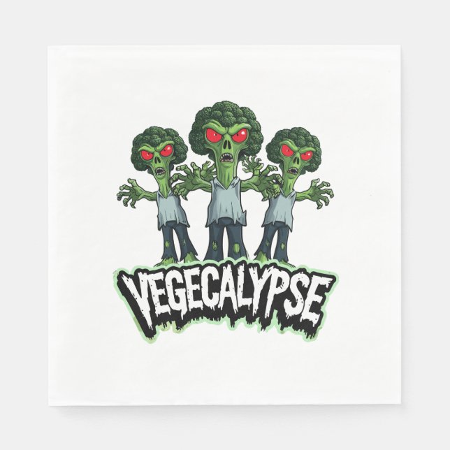 Zombie Broccoli - Vegecalypse Pappersservett (Framsidan)