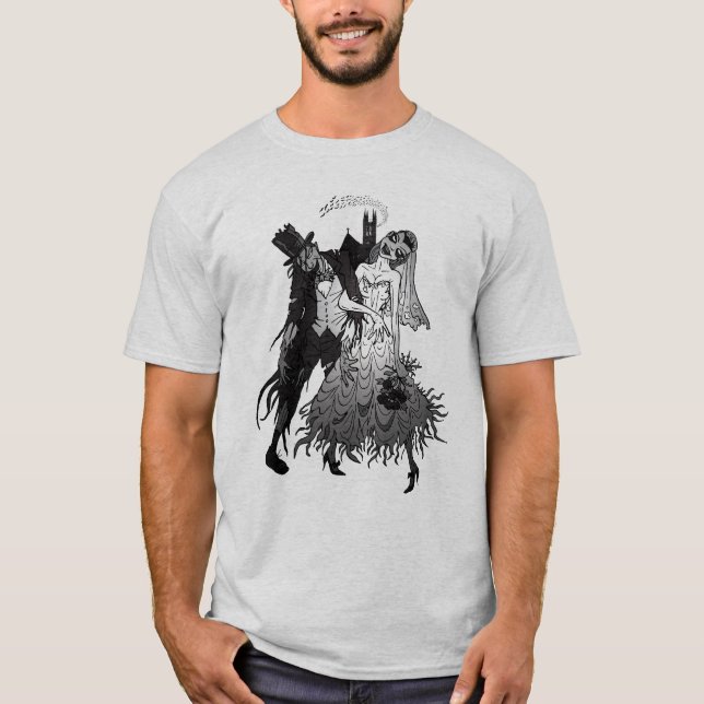 Zombie Bröllop Tee Shirt (Framsida)