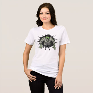 Zombie bryter genom vägg Skräckpresent T Shirt