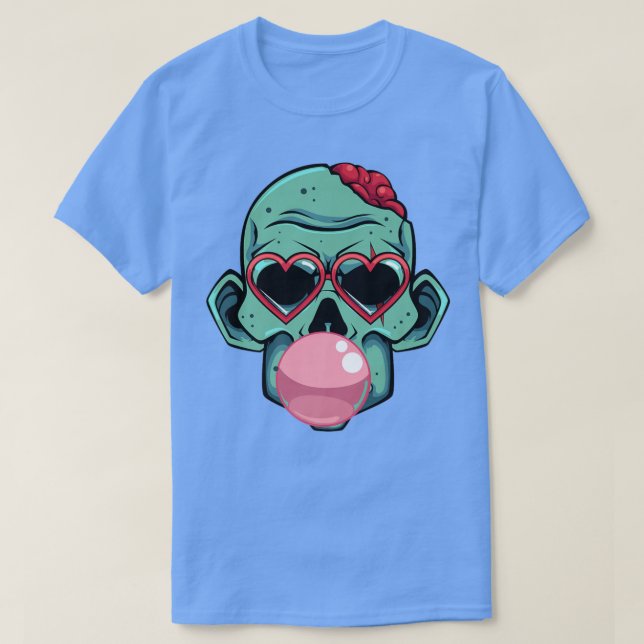 Zombie Bubblegum Lazy Halloween Costume Funny Mons T Shirt (Design framsida)