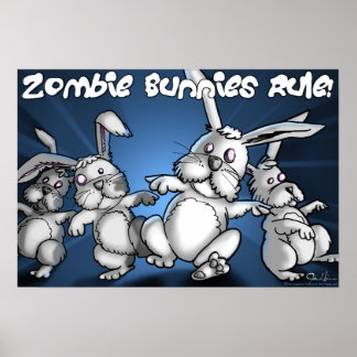 Zombie Bunnies-regeln! Poster