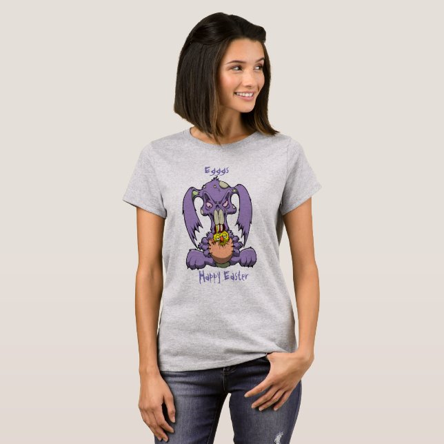 Zombie bunny kärlek Egggs T-shirt (Hel framsida)