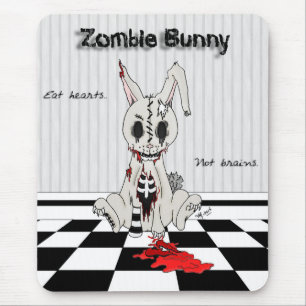 Zombie Bunny - med bakgrund Musmatta