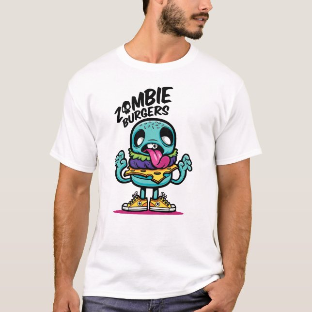 Zombie Burgers T Shirt (Framsida)