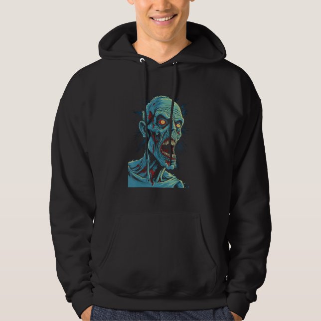 Zombie by Haunted Horror Halloween 6 Hoodie (Framsida)