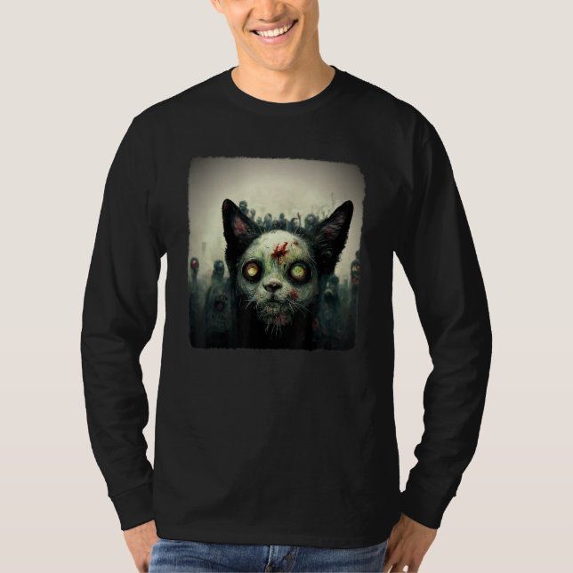 Zombie Ca  Estetiskt Onda Skräck Halloween 2 T Shirt (Framsida)