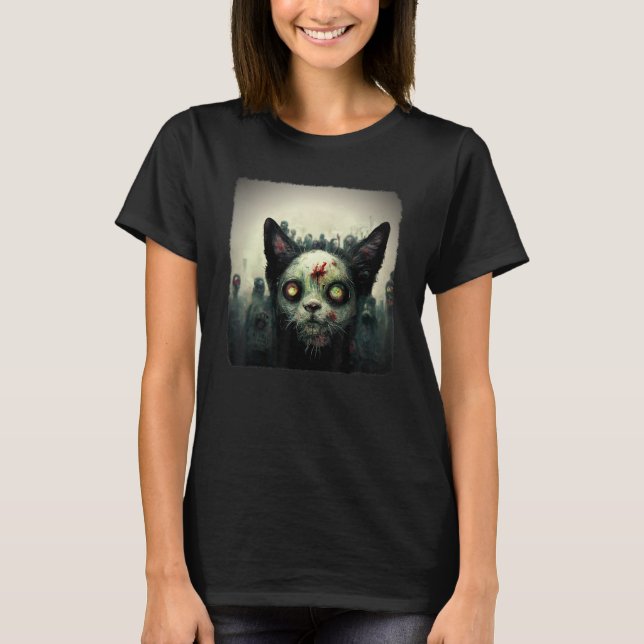 Zombie Ca  Estetiskt Onda Skräck Halloween 2 T Shirt (Framsida)