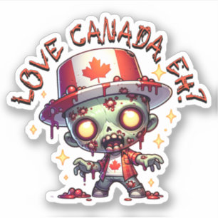 Zombie Canada Day Klistermärken