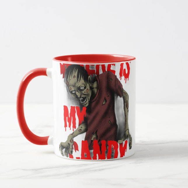 Zombie Candy Hunt Mugg - Halloween Edition (Vänster)