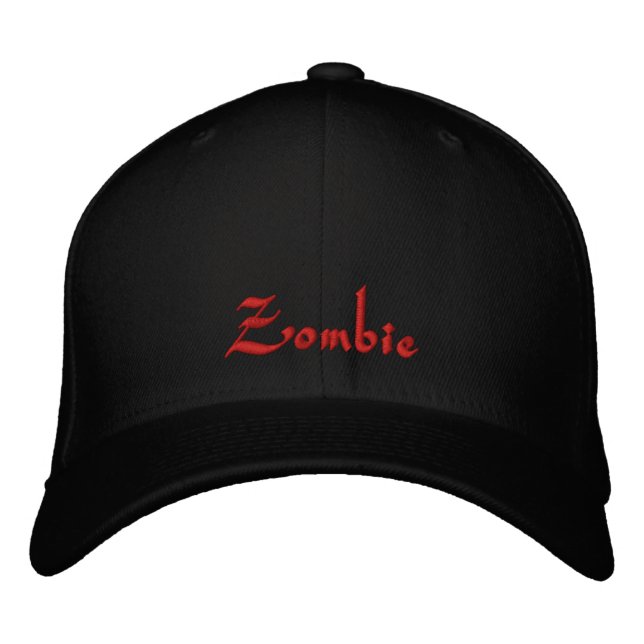 Zombie Cap / Hat Broderad Keps (Framsida)