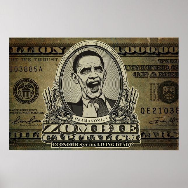 Zombie Capitalism Obama Edition Poster (Framsidan)