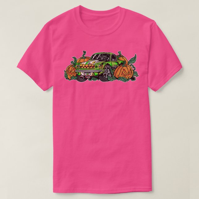 Zombie Car Lazy Halloween Costume Creepy Spooky Pu T Shirt (Design framsida)
