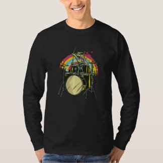 Zombie Cat Drummer T Shirt