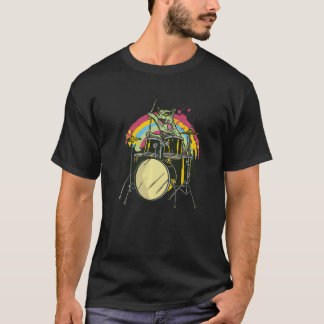 Zombie Cat Drummer T Shirt