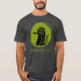 Zombie Cat Funny Spooky Halloween T Shirt