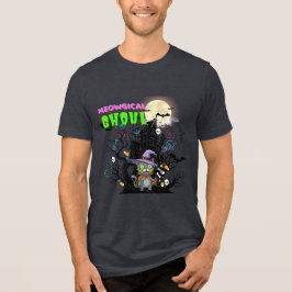 Zombie Cat ’Meowgical Ghoul’ Halloween Graphic T Shirt
