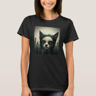 Zombie Cat Shirt Aesthetic Evil Scary Horror Hallo T Shirt
