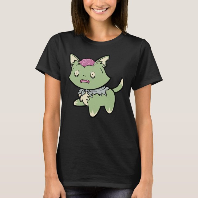 Zombie Cat T-Shirt (Framsida)