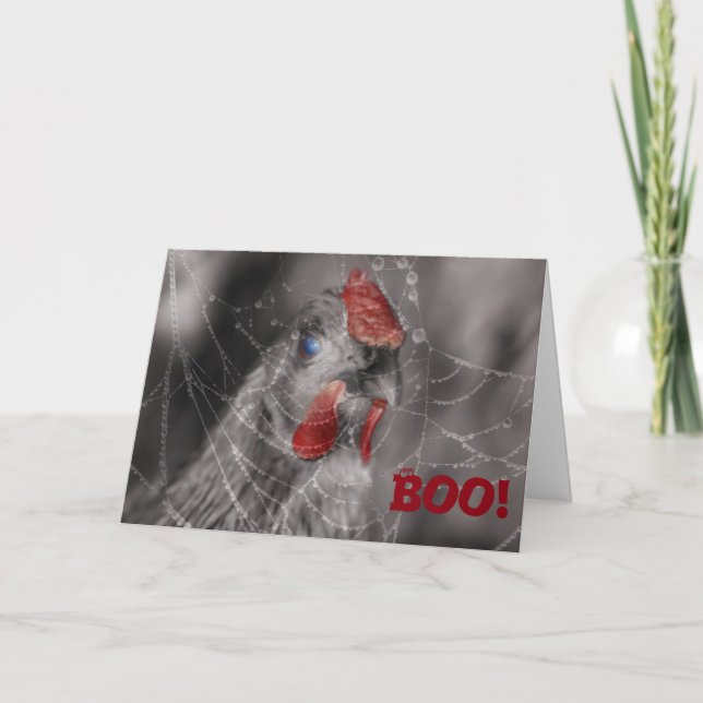 Zombie Chicken Happy halloween Card Kort (Framsida)