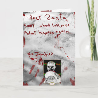 zombie christmas helgkort
